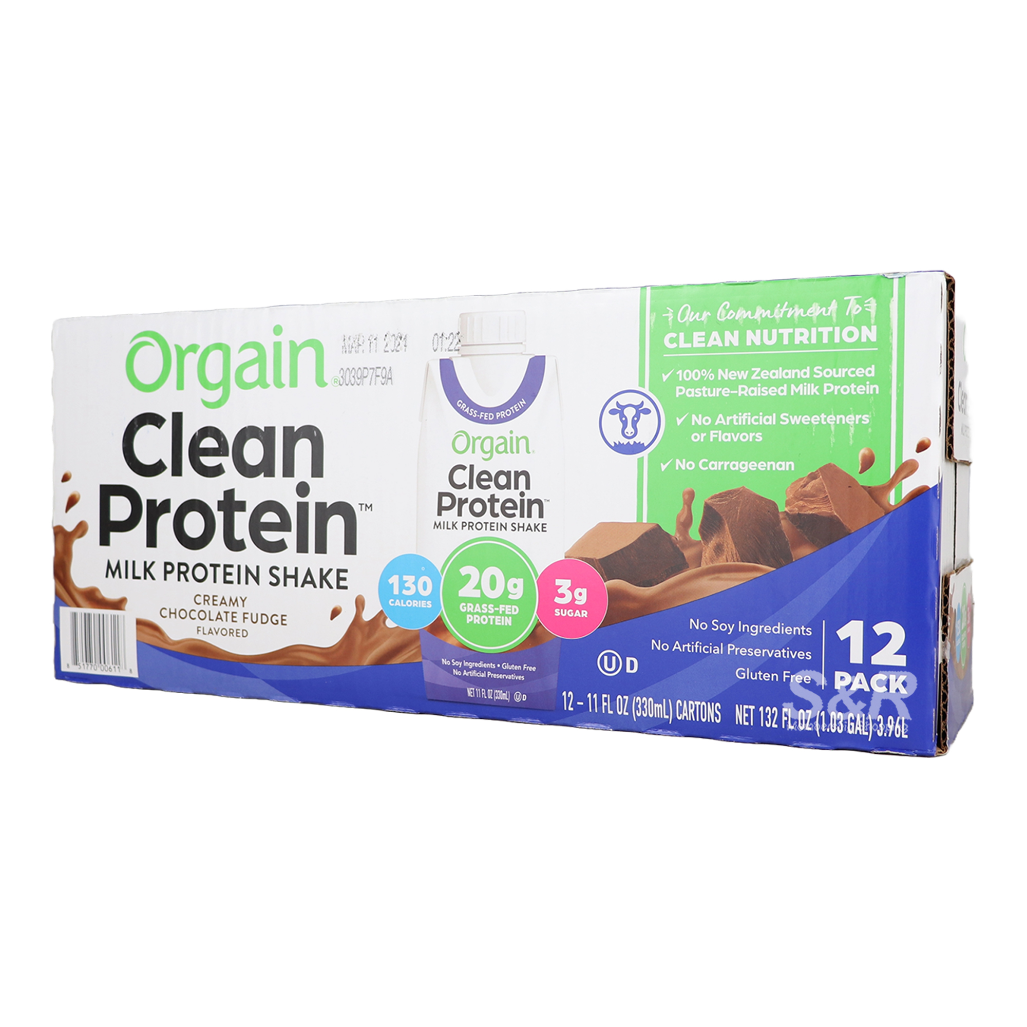 Orgain Clean Protein Milk Protein Shake 12pcs x 330mL
